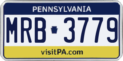PA license plate MRB3779