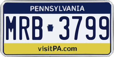 PA license plate MRB3799