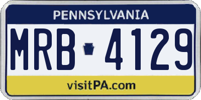 PA license plate MRB4129