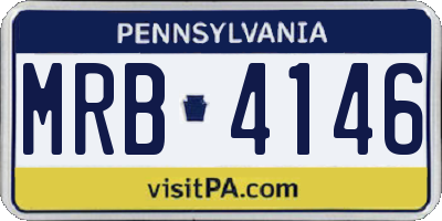 PA license plate MRB4146