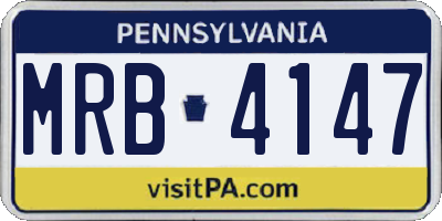 PA license plate MRB4147