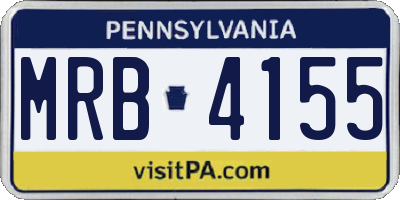 PA license plate MRB4155