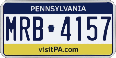 PA license plate MRB4157
