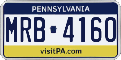 PA license plate MRB4160