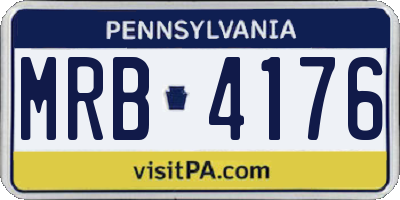 PA license plate MRB4176