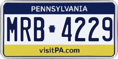 PA license plate MRB4229
