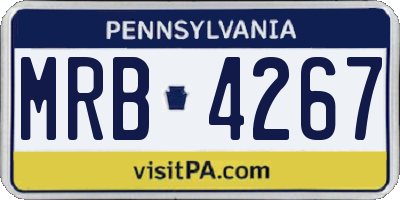 PA license plate MRB4267