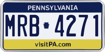 PA license plate MRB4271