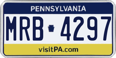 PA license plate MRB4297