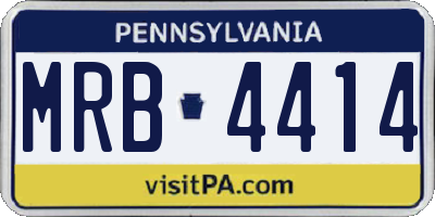 PA license plate MRB4414