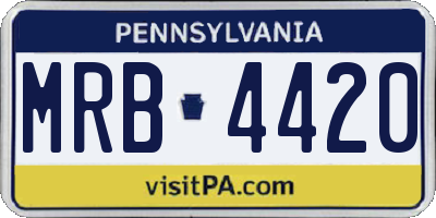 PA license plate MRB4420