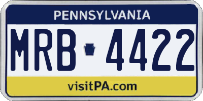 PA license plate MRB4422