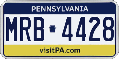 PA license plate MRB4428
