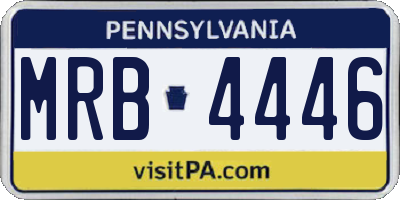PA license plate MRB4446