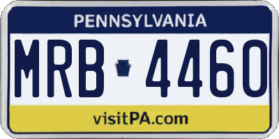 PA license plate MRB4460