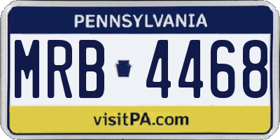 PA license plate MRB4468