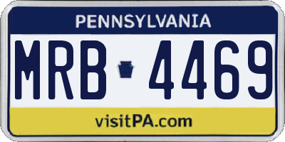 PA license plate MRB4469