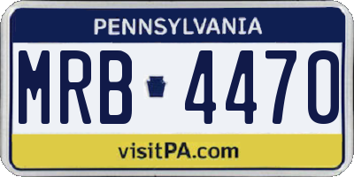 PA license plate MRB4470
