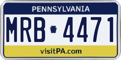 PA license plate MRB4471
