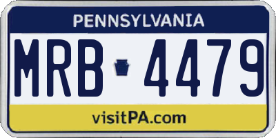 PA license plate MRB4479