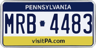 PA license plate MRB4483