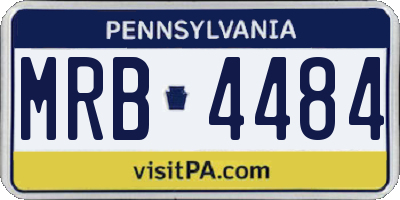 PA license plate MRB4484