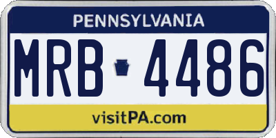 PA license plate MRB4486
