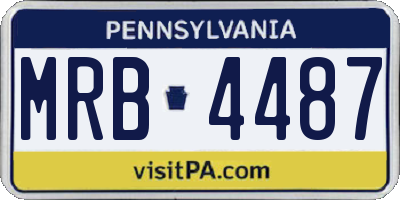 PA license plate MRB4487