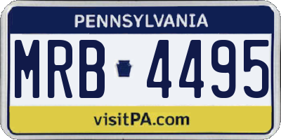 PA license plate MRB4495