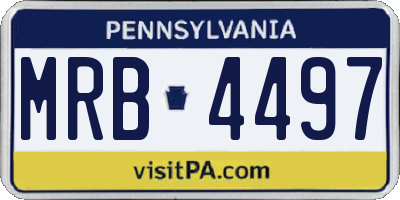 PA license plate MRB4497