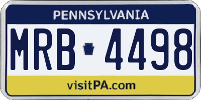 PA license plate MRB4498