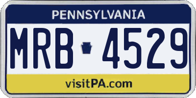 PA license plate MRB4529