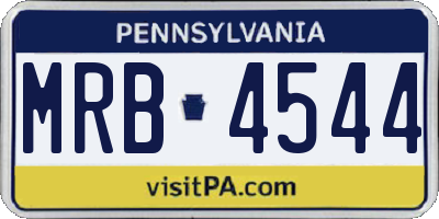 PA license plate MRB4544