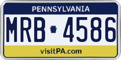 PA license plate MRB4586