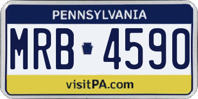 PA license plate MRB4590