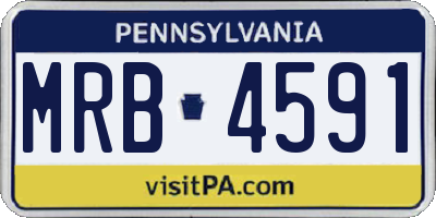 PA license plate MRB4591