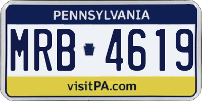 PA license plate MRB4619