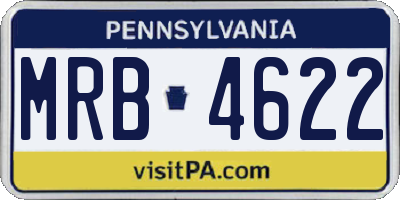 PA license plate MRB4622