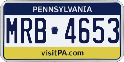 PA license plate MRB4653