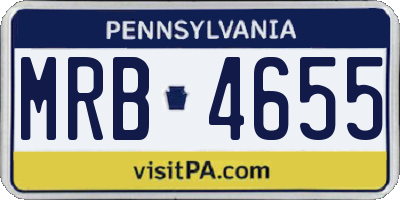 PA license plate MRB4655
