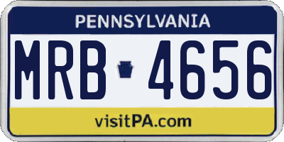 PA license plate MRB4656