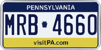 PA license plate MRB4660
