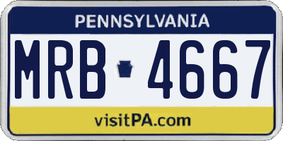 PA license plate MRB4667