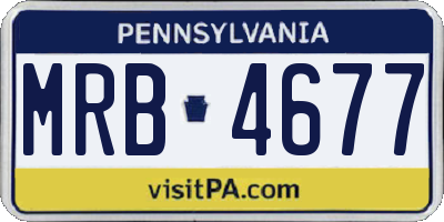 PA license plate MRB4677