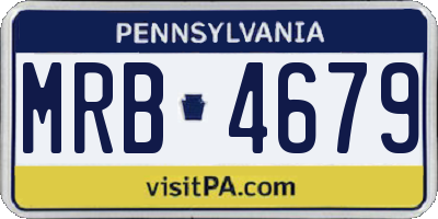 PA license plate MRB4679