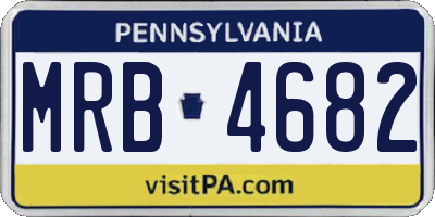 PA license plate MRB4682