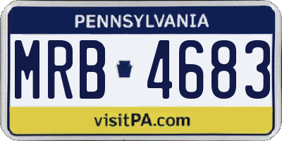 PA license plate MRB4683