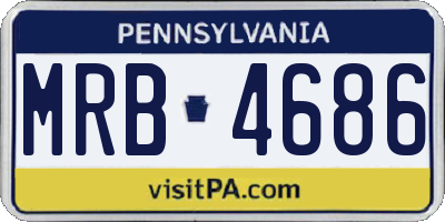 PA license plate MRB4686