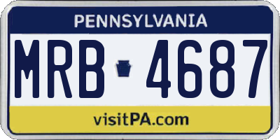 PA license plate MRB4687