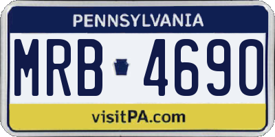PA license plate MRB4690
